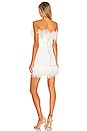 view 3 of 3 Lola Blanc Mini Feather Dress in White