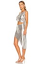 view 3 of 4 Xenia One Shoulder Dress in Silver