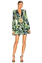 view 1 of 3 Jungle Ruffle Mini Dress in Green Multi