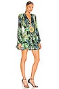 view 2 of 3 Jungle Ruffle Mini Dress in Green Multi