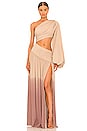 view 1 of 4 Jafari Tulum Gown in Beige & Brown