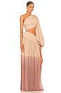 view 2 of 4 Jafari Tulum Gown in Beige & Brown