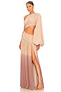 view 3 of 4 Jafari Tulum Gown in Beige & Brown
