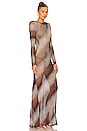 view 2 of 3 Electra Maxi Dress in Brown & Beige