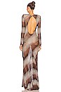 view 3 of 3 Electra Maxi Dress in Brown & Beige