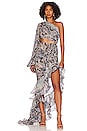 view 1 of 5 Sara Gown in Blue Multi