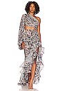 view 5 of 5 Sara Gown in Blue Multi