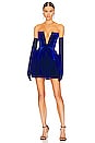 view 1 of 4 Maraya Velvet Mini Dress in Indigo