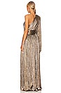 view 4 of 6 Florence One Shoulder Gown in Gold