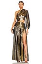 view 1 of 5 Jafari One Sleeve Gown in Gold