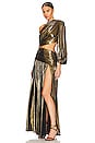 view 3 of 5 Jafari One Sleeve Gown in Gold