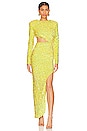 view 1 of 5 Ricky Sequins Gown in Neon Yellow