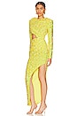 view 3 of 5 Ricky Sequins Gown in Neon Yellow