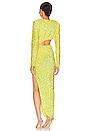 view 4 of 5 Ricky Sequins Gown in Neon Yellow