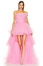 view 4 of 4 Anna Tiered Maxi Gown in Baby Pink