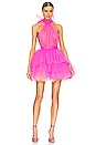 view 1 of 3 Anna Halterneck Mini Dress in Hot Pink