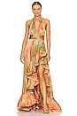 view 1 of 3 ROBE DE SOIRÉE PALMA in Orange & Multicolor