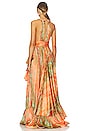 view 3 of 3 Palma Gown in Orange & Multicolor