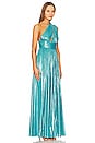 view 2 of 3 Aphrodite Gown in Light Blue Metallic