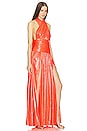 view 2 of 4 Florence Halterneck Gown in Metallic Coral