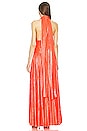 view 3 of 4 Florence Halterneck Gown in Metallic Coral