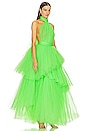 view 2 of 3 Anna Halterneck Tiered Gown in Neon Mint