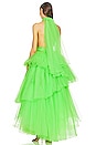 view 3 of 3 Anna Halterneck Tiered Gown in Neon Mint
