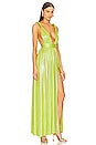 view 2 of 3 Goddess Gown in Neon Yellow