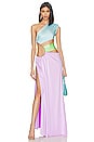 view 1 of 3 Jamilia One Shoulder Gown in Lilac & Multicolor