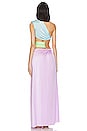 view 3 of 3 Jamilia One Shoulder Gown in Lilac & Multicolor