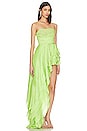 view 2 of 3 Tulum Neon Gown in Green