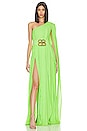 view 1 of 3 Nia Green One Shoulder Gown in Green
