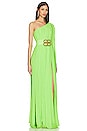 view 2 of 3 Nia Green One Shoulder Gown in Green