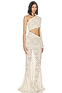 view 2 of 3 Ameena Cut Out One Shoulder Gown in Cream
