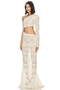 view 3 of 3 Ameena Cut Out One Shoulder Gown in Cream