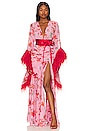 view 1 of 4 Geisha Poppy Gown in Pink Multi & Red