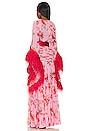 view 3 of 4 Geisha Poppy Gown in Pink Multi & Red