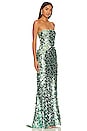 view 2 of 4 Farah Strapless Gown in Green & Multi
