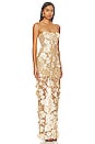 view 2 of 3 MAXIVESTIDO JASMINE in Gold & Floral