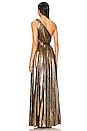 view 3 of 4 Goddess One Shoulder Gown in Gold