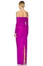 view 3 of 3 Monica Off The Shoulder Gown in Fuchsia