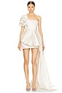 view 1 of 5 Genevive Blanc High Low Dress in Cream