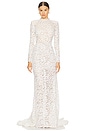 view 2 of 4 Clara Long Sleeve Lace Dress in White & Lace