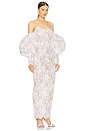 view 2 of 3 Colette Blanc Off The Shoulder Gown in White & Lace