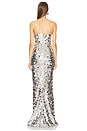 view 3 of 4 Farah Strapless Gown in Silver