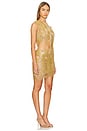 view 2 of 4 ROBE COURTE WAYLA ONE SHOULDER in Gold