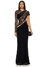 view 2 of 5 Cobra One Shoulder Gown in Black