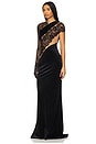 view 4 of 5 Cobra One Shoulder Gown in Black