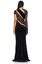 view 5 of 5 Cobra One Shoulder Gown in Black