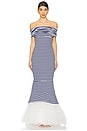 view 1 of 4 Malory Striped Gown in Navy & White